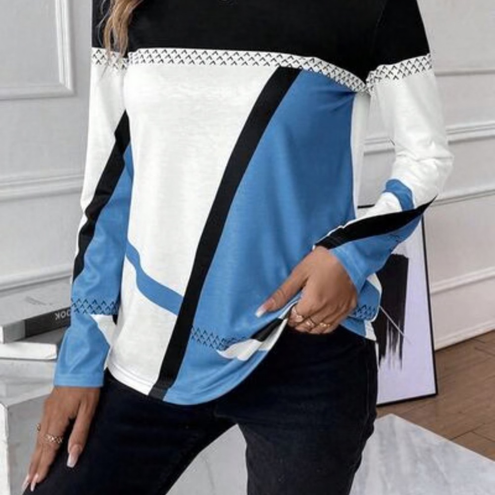 Geometric Women's Top + Pant Set - Size Small NEW